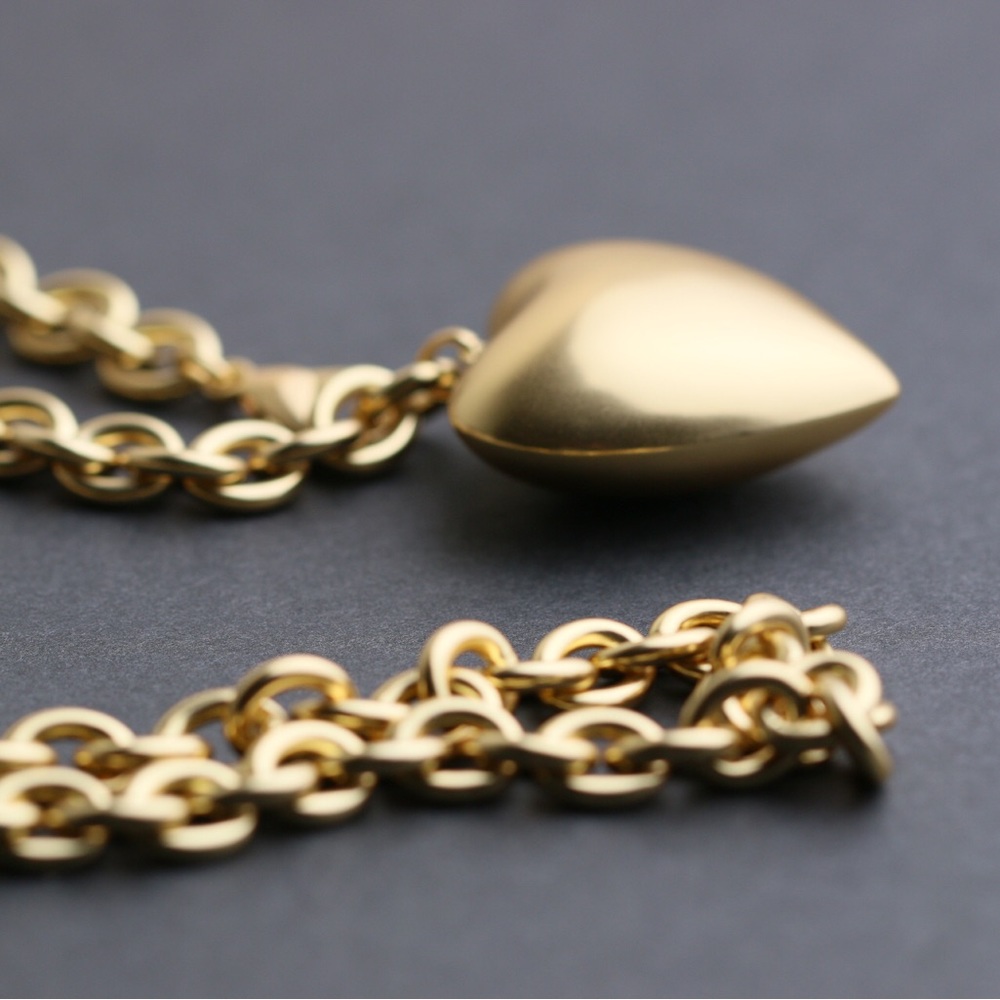 Roxanne Assoulin The Puffy Heart Necklace in Gold - Picture 5 of 7